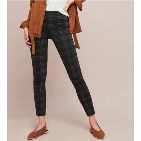 Sanctuary Pants - Sanctuary Runway Semi High Rise Legging Garnet Plaid Medium